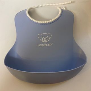 ベビービョルン(BABYBJORN)のベビービョルン シリコン お食事スタイ 水色 ブルー(お食事エプロン)