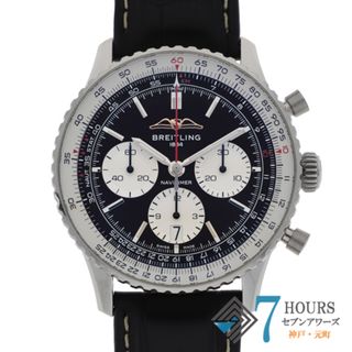 ブライトリング(BREITLING)の【118140】BREITLING ブライトリング  AB0138 ナビタイマーB01クロノ ブラックダイヤル SS/レザー（クロコ） 自動巻き ギャランティーカード 純正ボックス 腕時計 時計 WATCH メンズ 男性 男 紳士【中古】(腕時計(アナログ))