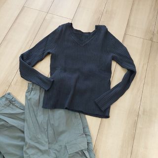 アズールバイマウジー(AZUL by moussy)のAZULbymoussy 前後2way リブカットソー(カットソー(長袖/七分))