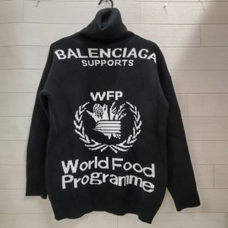 バレンシアガ(Balenciaga)の正規品鑑定済み　バレンシアガ　タートル　ニット　ブラック　Mサイズ　JJ121(ニット/セーター)