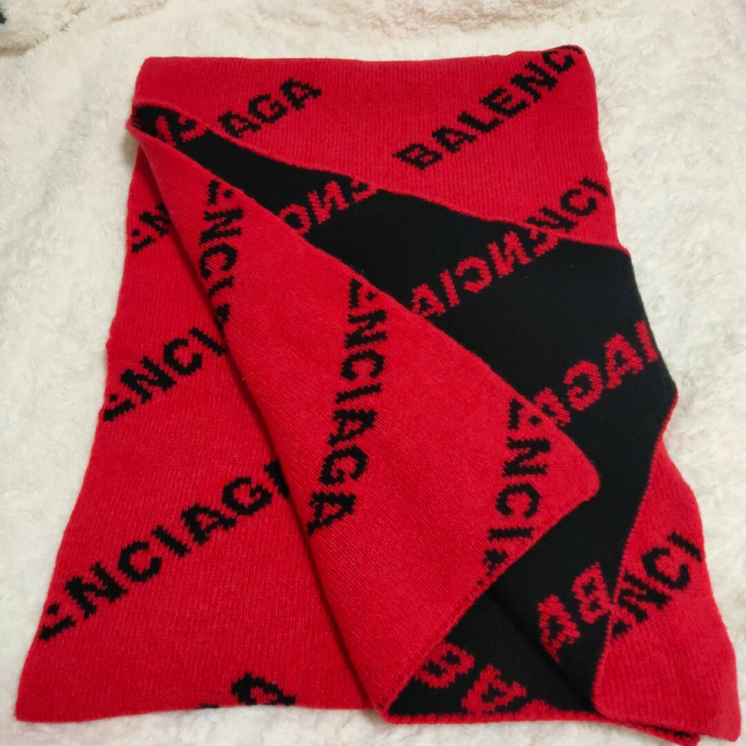 Balenciaga - BALENCIAGA バレンシアガ ロゴ マフラー ストールの通販