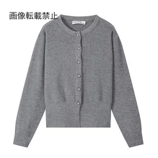🤎10月新作🎻12611◆gray グレー ニット カーディガン(カーディガン)