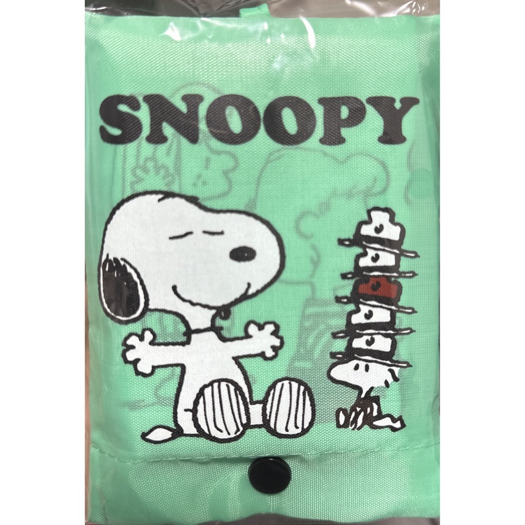 SNOOPY(スヌーピー)のSNOOPY スヌーピー　ポーチ付き　エコバッグ　グリーン レディースのバッグ(エコバッグ)の商品写真