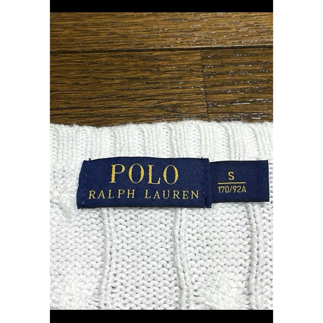 POLO RALPH LAUREN(ポロラルフローレン)の【人気カラー ホワイト】 ラルフローレン ケーブル ニット セーター  1561 メンズのトップス(ニット/セーター)の商品写真