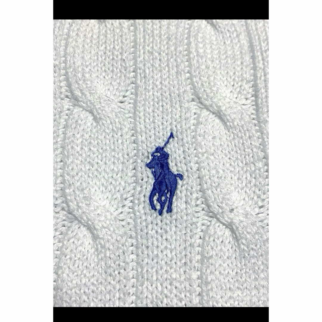 POLO RALPH LAUREN(ポロラルフローレン)の【人気カラー ホワイト】 ラルフローレン ケーブル ニット セーター  1561 メンズのトップス(ニット/セーター)の商品写真