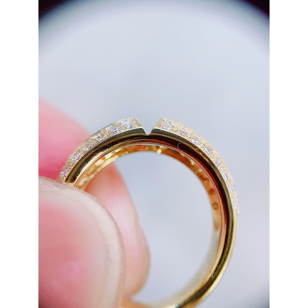 7.8g★1.00ct★✨ダイヤモンドK18パヴェリング指輪 レディースのアクセサリー(リング(指輪))の商品写真