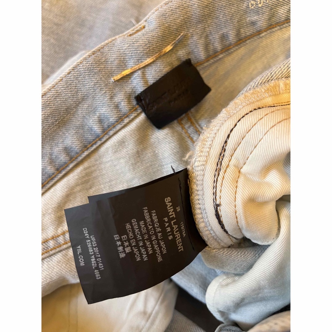 国内正規 18SS Saint Laurent サンローラン クラッシュ デニム