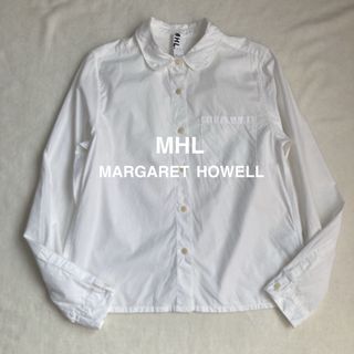 エムエイチエル(MHL.)の【美品】マーガレットハウエル MHL. 丸襟シャツブラウス ホワイト(シャツ/ブラウス(長袖/七分))