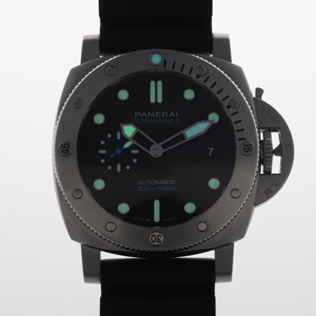 【118132】PANERAI パネライ  PAM01229 0P7482 サブマーシブル クアランタクアトロ ブラックダイヤル SS/ラバー 自動巻き 保証書 純正ボックス 腕時計 時計 WATCH メンズ 男性 男 紳士