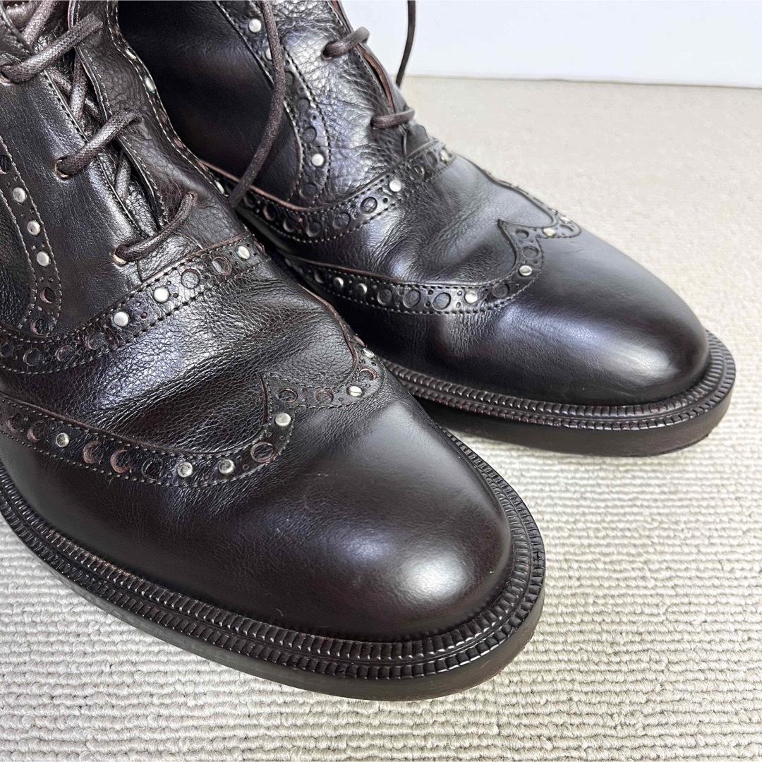 SARTORE - 36.5 SARTORE レースアップ ショートブーツ ブラウン