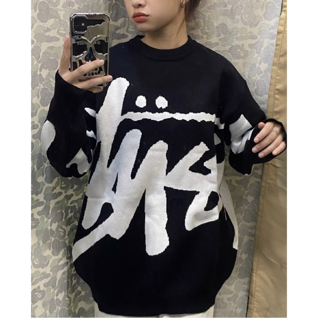 STUSSY - STOCK SWEATER Black Mサイズ