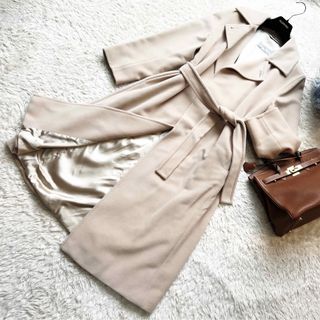 マックスマーラ(Max Mara)の美品　Maxmará  マックスマーラ　belted シルバータグ アンゴラ(ロングコート)