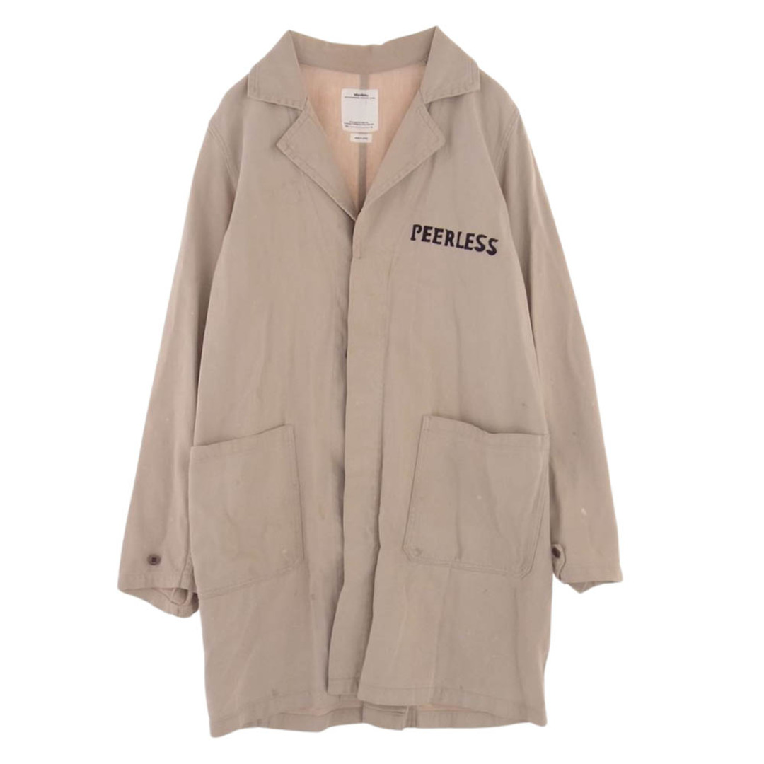 約91cm身幅VISVIM ビズビム コート 18AW 0118205013014 PEERLESS SHOP COAT ピアレス ショップ コート ライトベージュ系 1