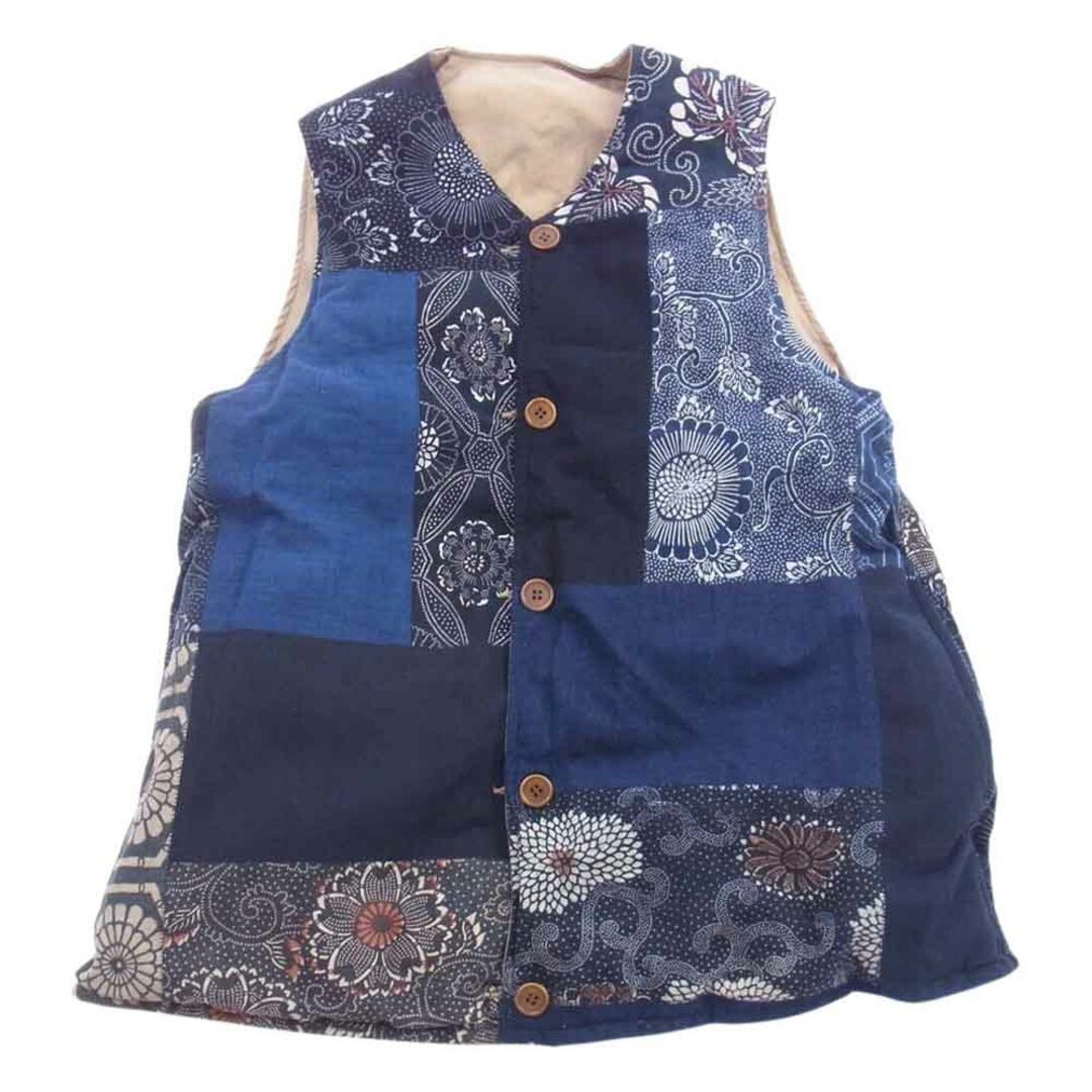 約70cm身幅VISVIM ビズビム ベスト 22AW 0221905013010 ICT KORA DOWN VEST コラ ダウン ベスト 古布 ベージュ系 2【極上美品】