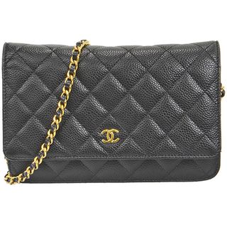 シャネル(CHANEL)のシャネル マトラッセ クラシックチェーンウォレット AP0250 キャビアスキン(財布)