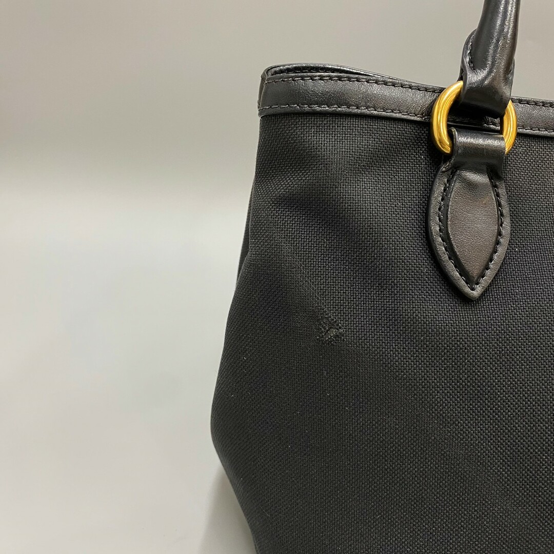 PRADA - 美品 希少品 PRADA プラダ 三角 ロゴ 金具 キャンバス レザー