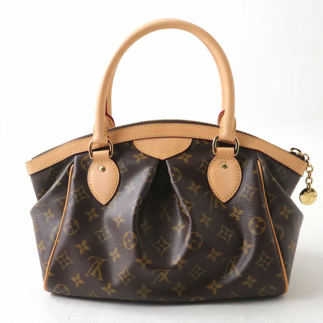 極美品◎フランス製 LOUIS VUITTON ルイヴィトン M40143 ティボリPM レディース レザー使い モノグラム ハンドバッグ ブラウン系 人気♪