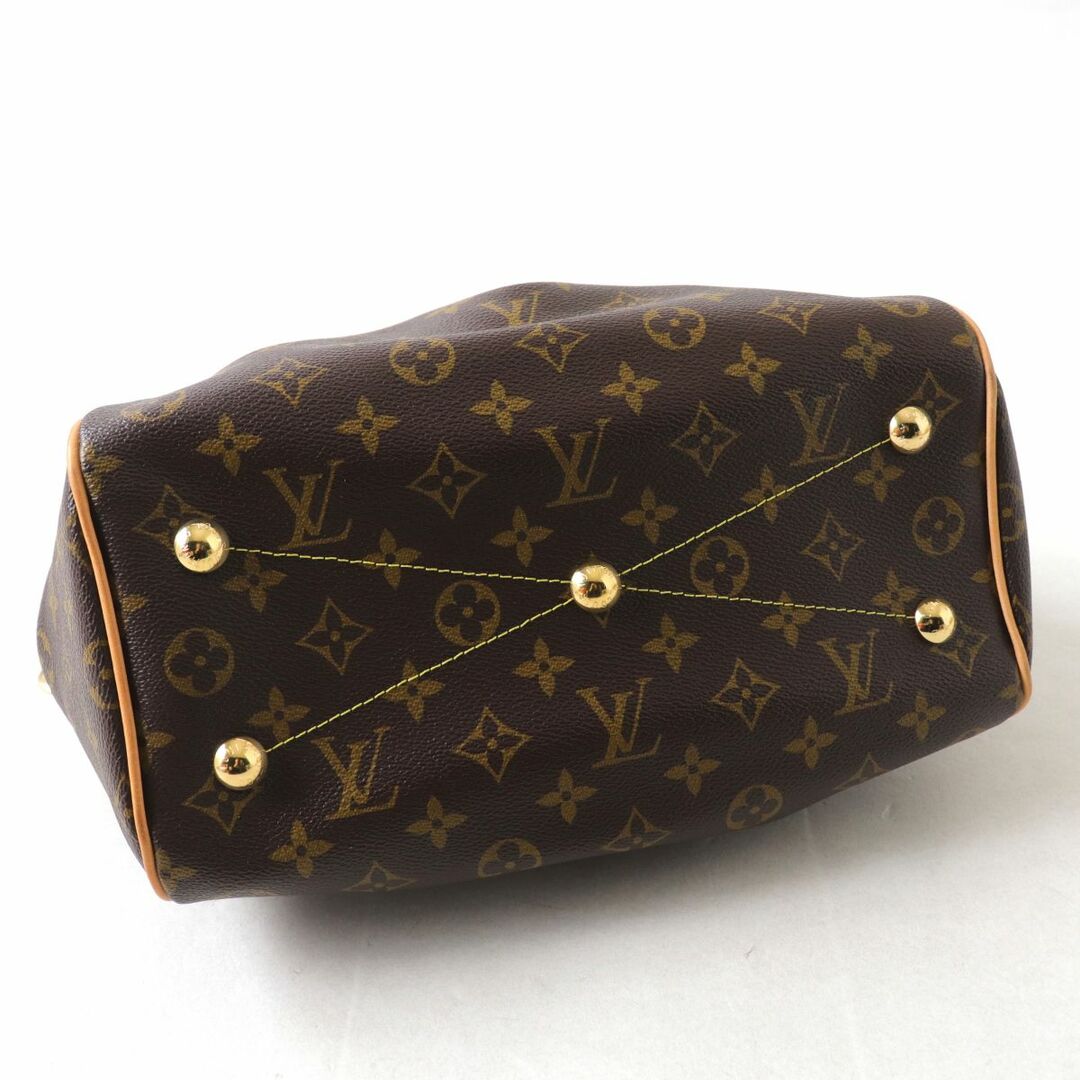 極美品◎フランス製 LOUIS VUITTON ルイヴィトン M40143 ティボリPM レディース レザー使い モノグラム ハンドバッグ ブラウン系 人気♪