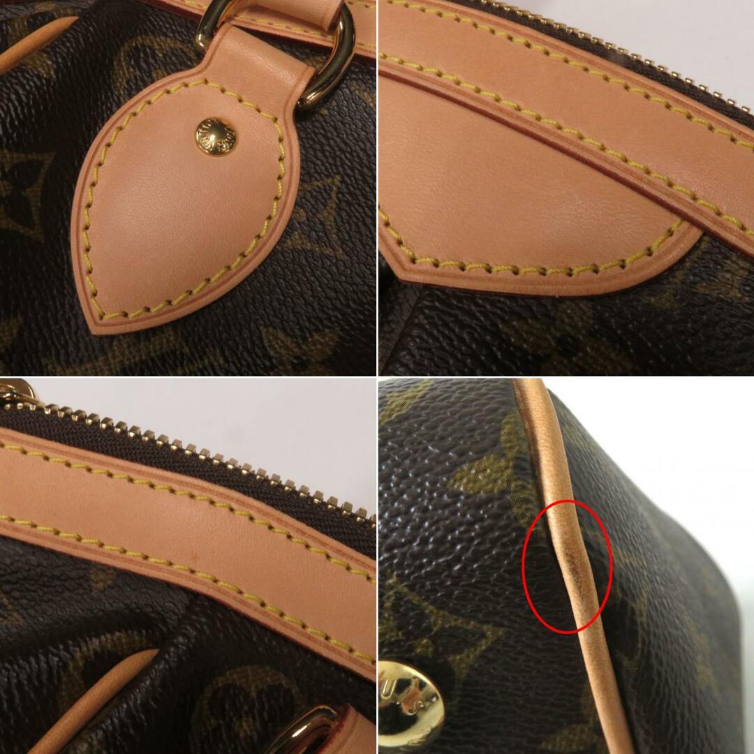 極美品◎フランス製 LOUIS VUITTON ルイヴィトン M40143 ティボリPM レディース レザー使い モノグラム ハンドバッグ ブラウン系 人気♪