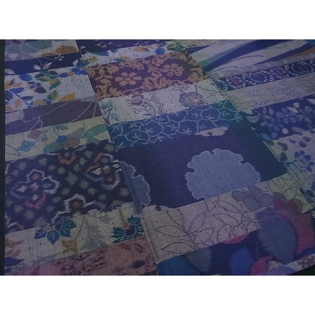 かすり縦暈し 百柄 つなぎ糸 かすり繋 小千谷紬-