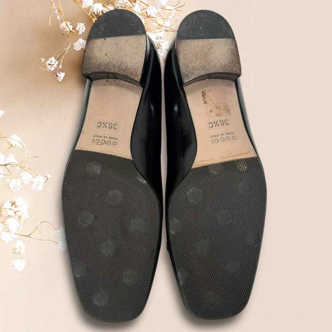 Gucci - ☆美品☆GUCCI ホースビット パンプス ミドルヒール 36.5/23.5