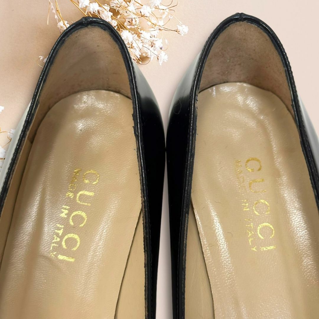 ☆美品☆GUCCI ホースビット パンプス ミドルヒール 36.5/23.5cm
