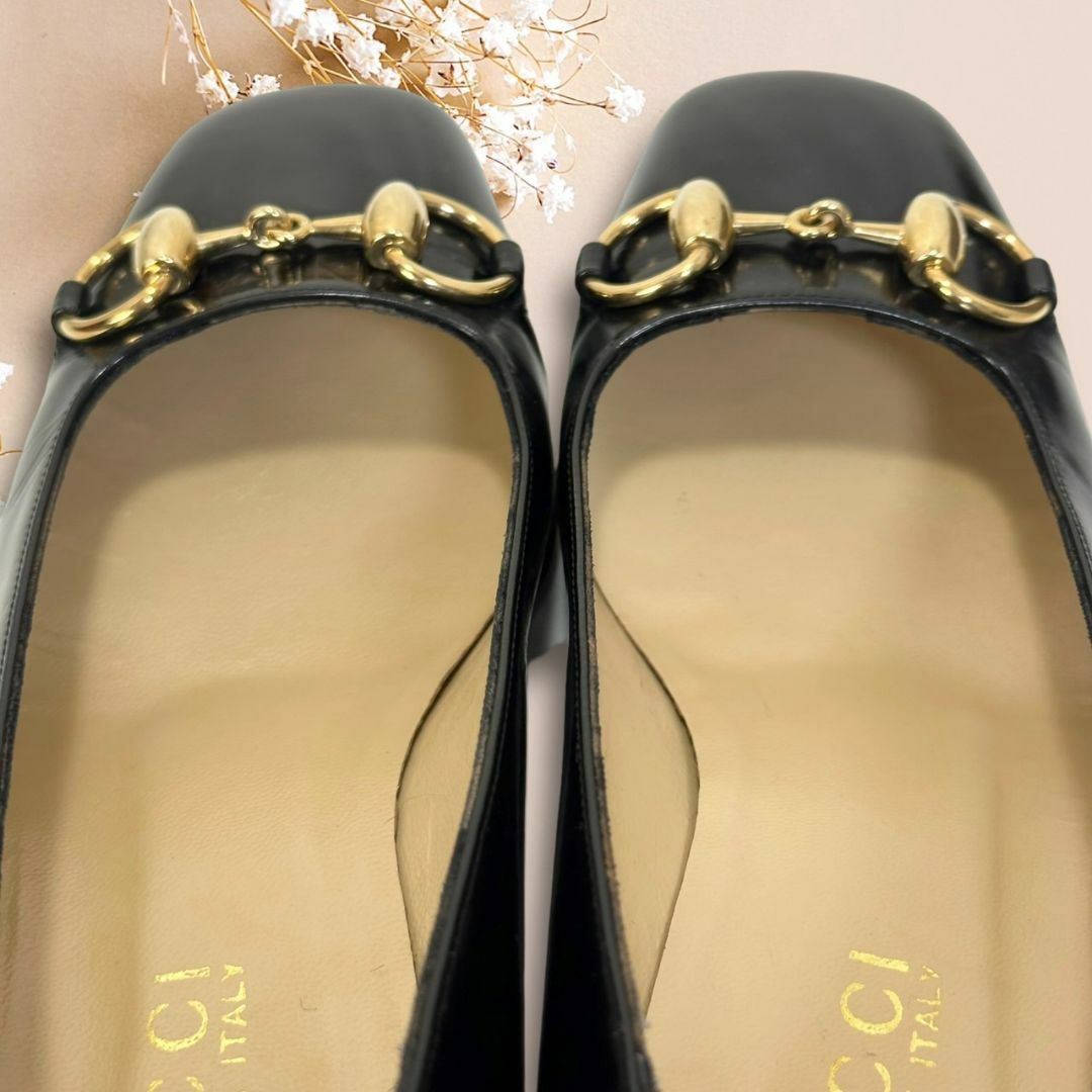 ☆美品☆GUCCI ホースビット パンプス ミドルヒール 36.5/23.5cm