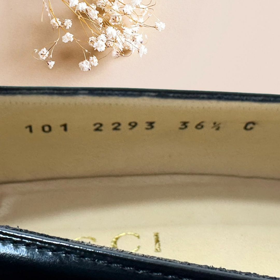 Gucci - ☆美品☆GUCCI ホースビット パンプス ミドルヒール 36.5/23.5