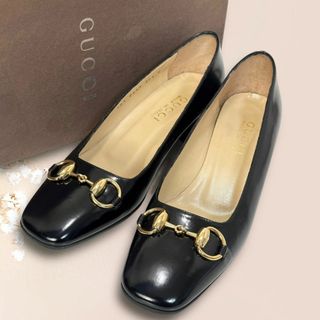 ☆美品☆GUCCI ホースビット パンプス ミドルヒール 36.5/23.5cm