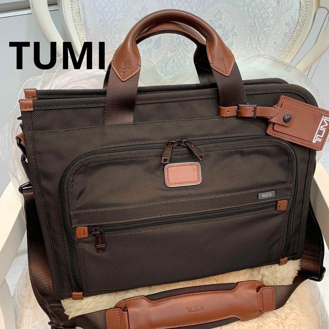 ☆美品☆TUMI ALPHA2 スリムデラックス ビジネスバッグ ブラウン