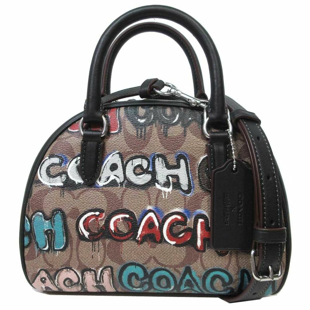 COACH(コーチ)の【新品】コーチ バッグ ハンドバッグ COACH 【COACH X MINT + SERF】シドニー サッチェル・シグネチャー キャンバス CM095 SVOT8 (カーキ×マルチカラー) アウトレット レディース レディースのバッグ(ハンドバッグ)の商品写真