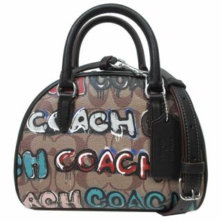 コーチ(COACH)の【新品】コーチ バッグ ハンドバッグ COACH 【COACH X MINT + SERF】シドニー サッチェル・シグネチャー キャンバス CM095 SVOT8 (カーキ×マルチカラー) アウトレット レディース(ハンドバッグ)