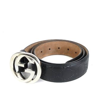 Gucci - 銀座店 美品 グッチ GG柄 キャスケット 帽子 sizeL 黒 91152の