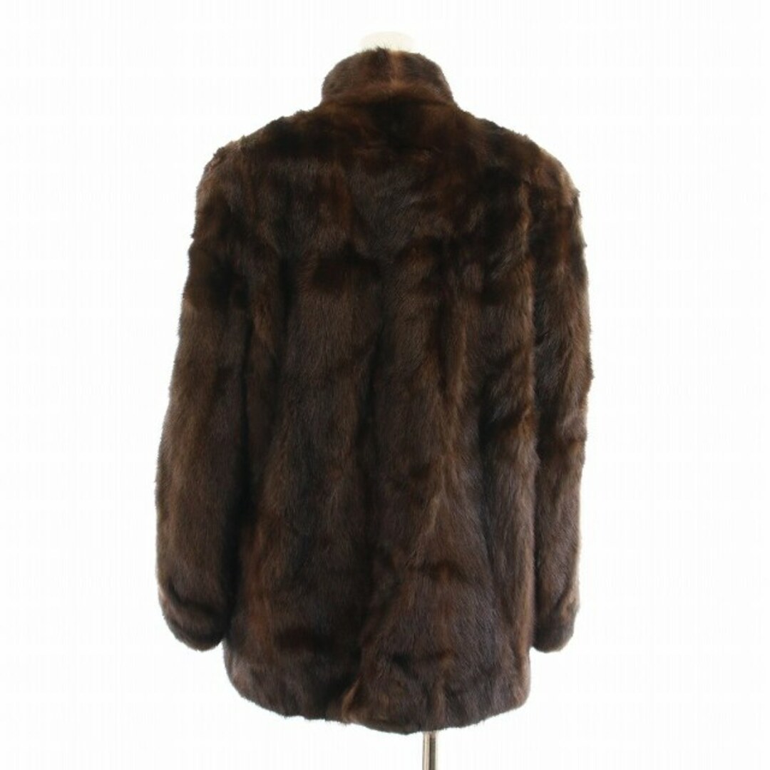 other - MG Sable FUR ミンクコート ミドル 毛皮 ファー 13 XL 茶の