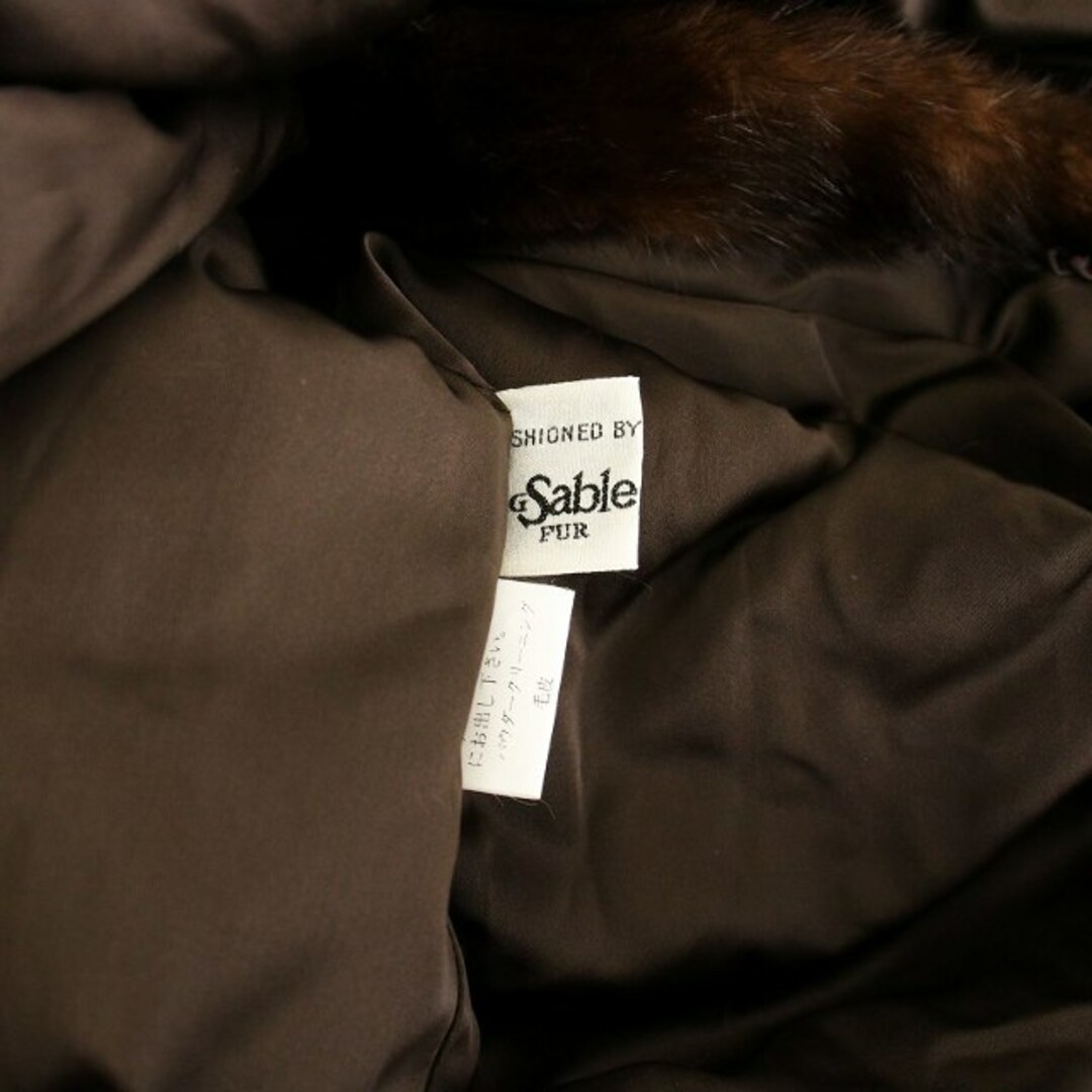 other - MG Sable FUR ミンクコート ミドル 毛皮 ファー 13 XL 茶の