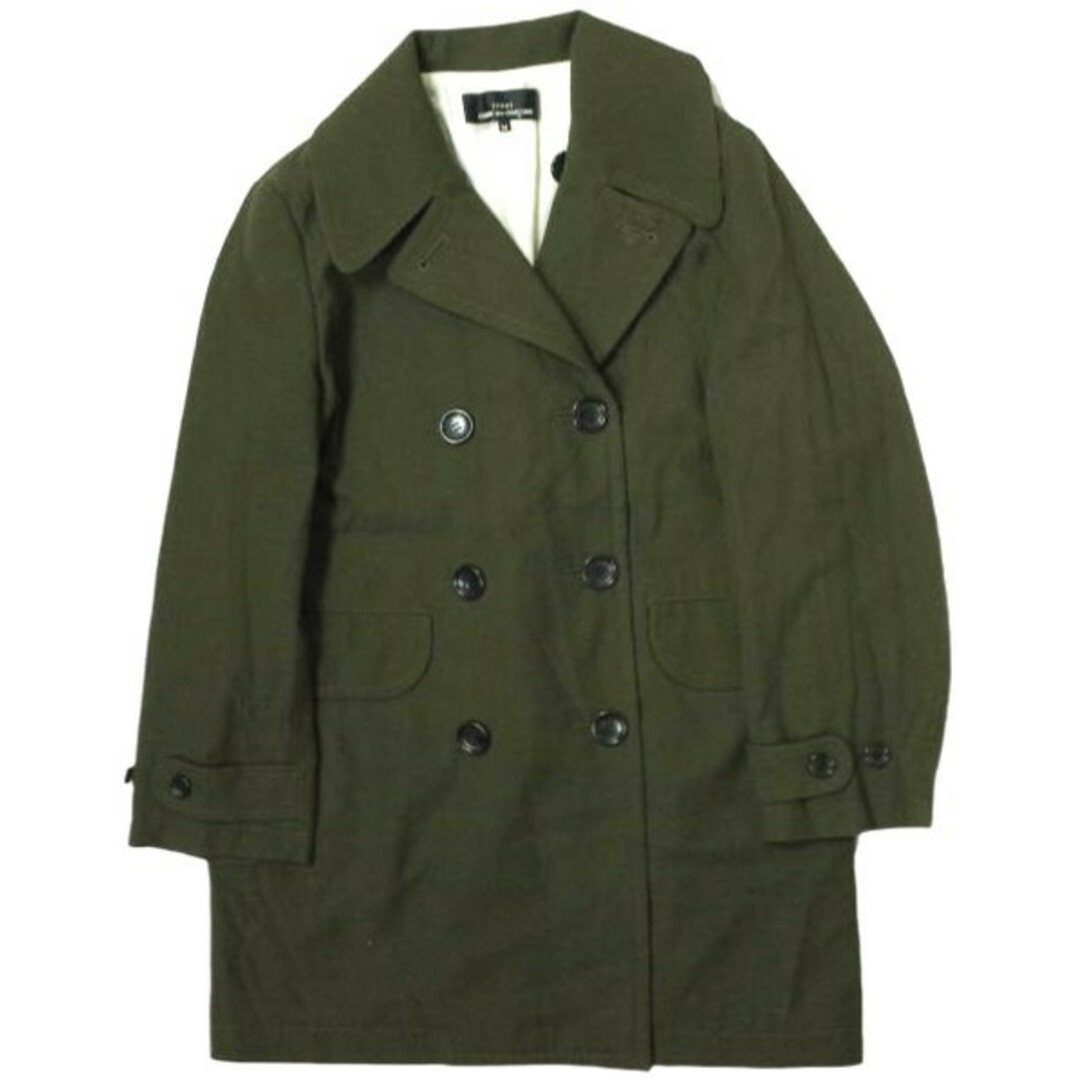 約84cm身幅tricot COMME des GARCONS トリココムデギャルソン 21AW 日本製 ウールコットンギャバジン トレンチコート TH-C008 M OLIVE Pコート アウター【tricot COMME des GARCONS】