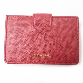 プラダ PRADA パスケース レザー ブラック×レッド系 ユニセックス 送料無料 t18837g