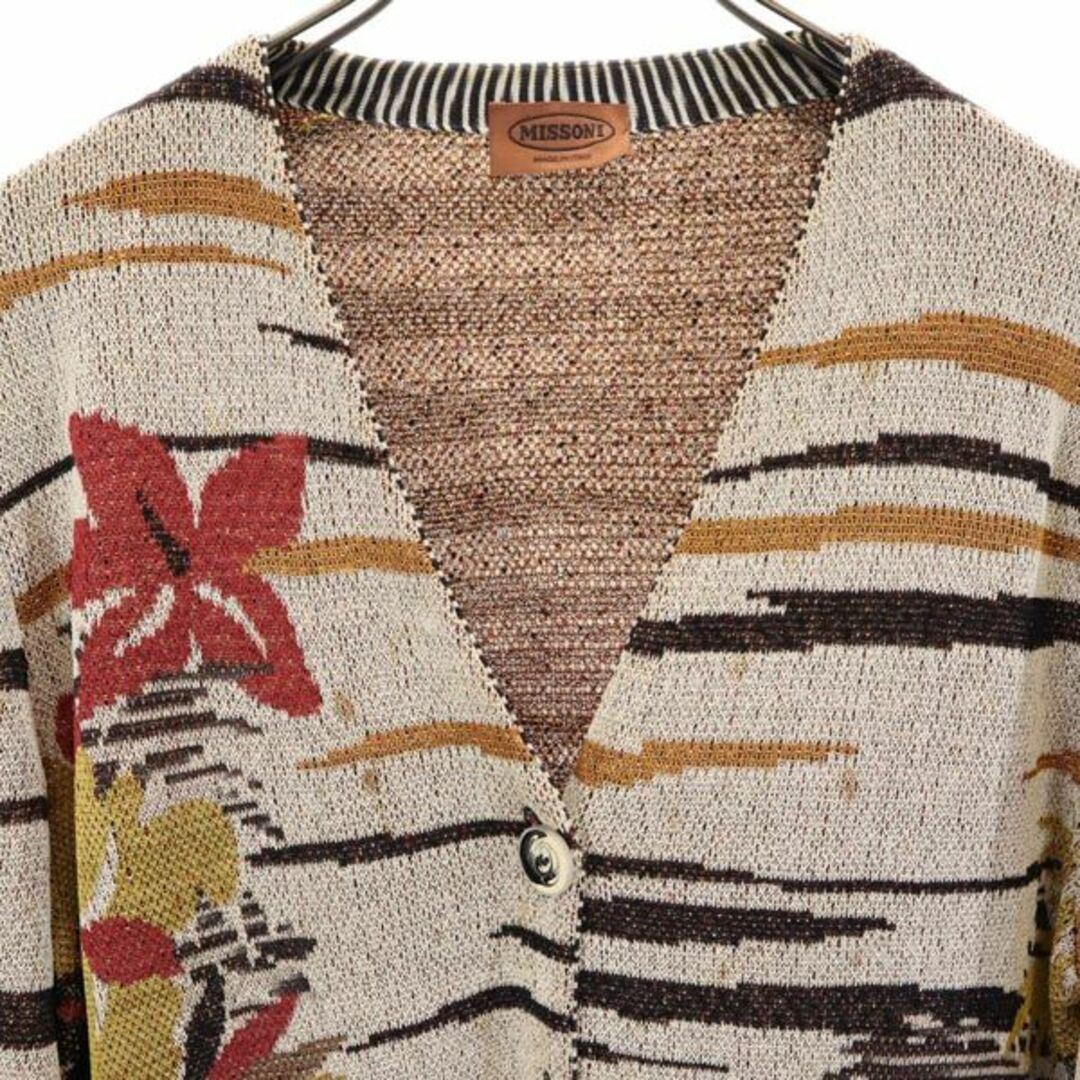 【極美品】MISSONI ミッソーニ　パイルロングガウンコート　シェブロン柄