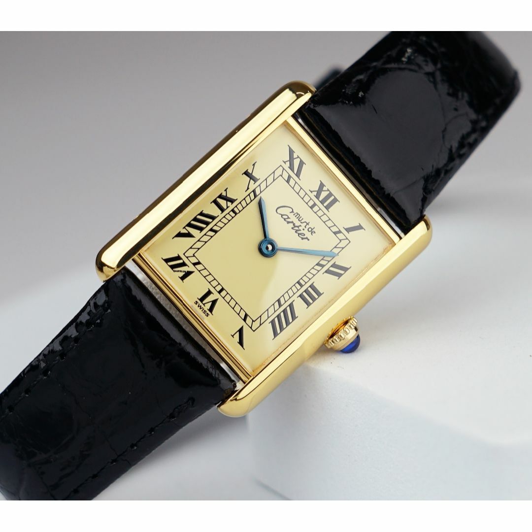 美品 カルティエ マスト タンク アイボリー LM Cartier