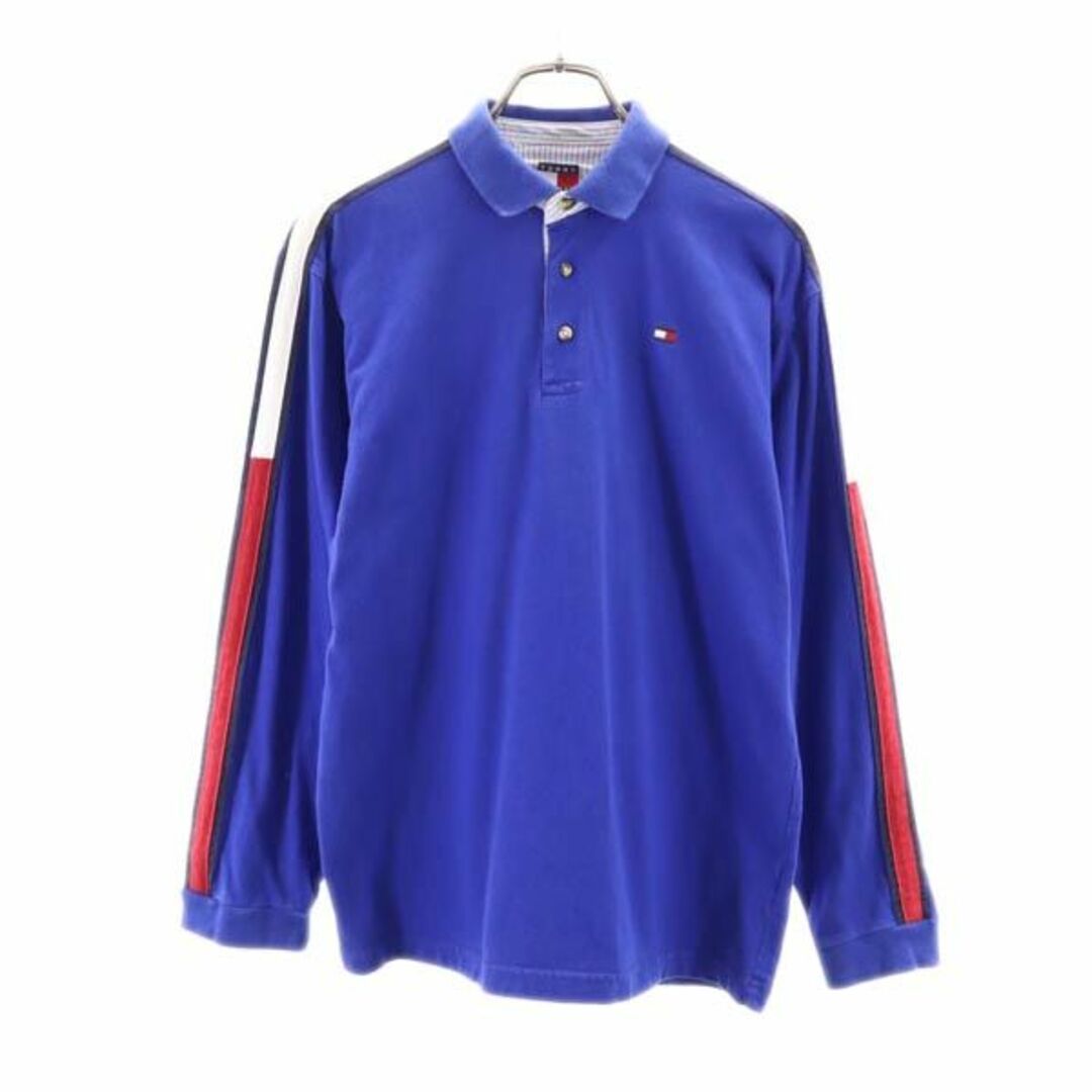 トミーヒルフィガー 90s オールド フラッグタグ 長袖 ポロシャツ L ブルー TOMMY HILFIGER メンズ 【中古】 【231020】 |  フリマアプリ ラクマ