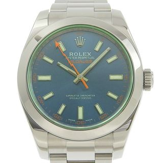 ロレックス(ROLEX)の【本物保証】 箱・保付 新品同様 ロレックス ROLEX ミルガウス メンズ 自動巻き オートマ 腕時計 Zブルー 116400GV ランダム番(腕時計(アナログ))