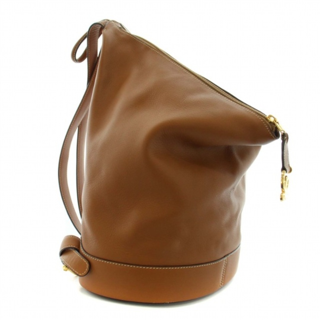 ロエベ LOEWE アントン リュックサック デイバッグ ポーチ付き レザー 茶 1