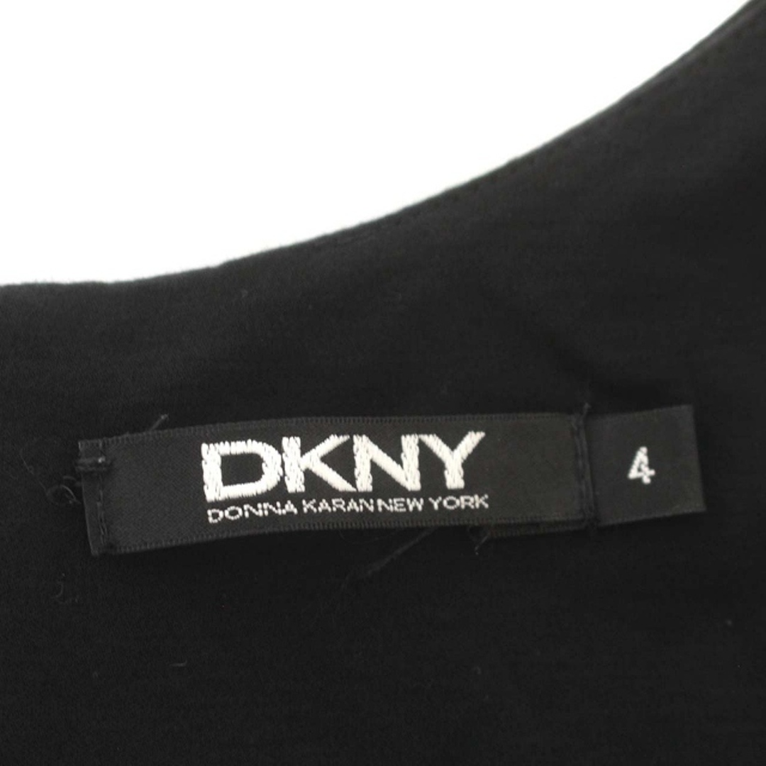 DKNY(ダナキャランニューヨーク)のダナキャラン DKNY ワンピース ノースリーブ ひざ丈 4 M 黒 レディースのワンピース(ひざ丈ワンピース)の商品写真