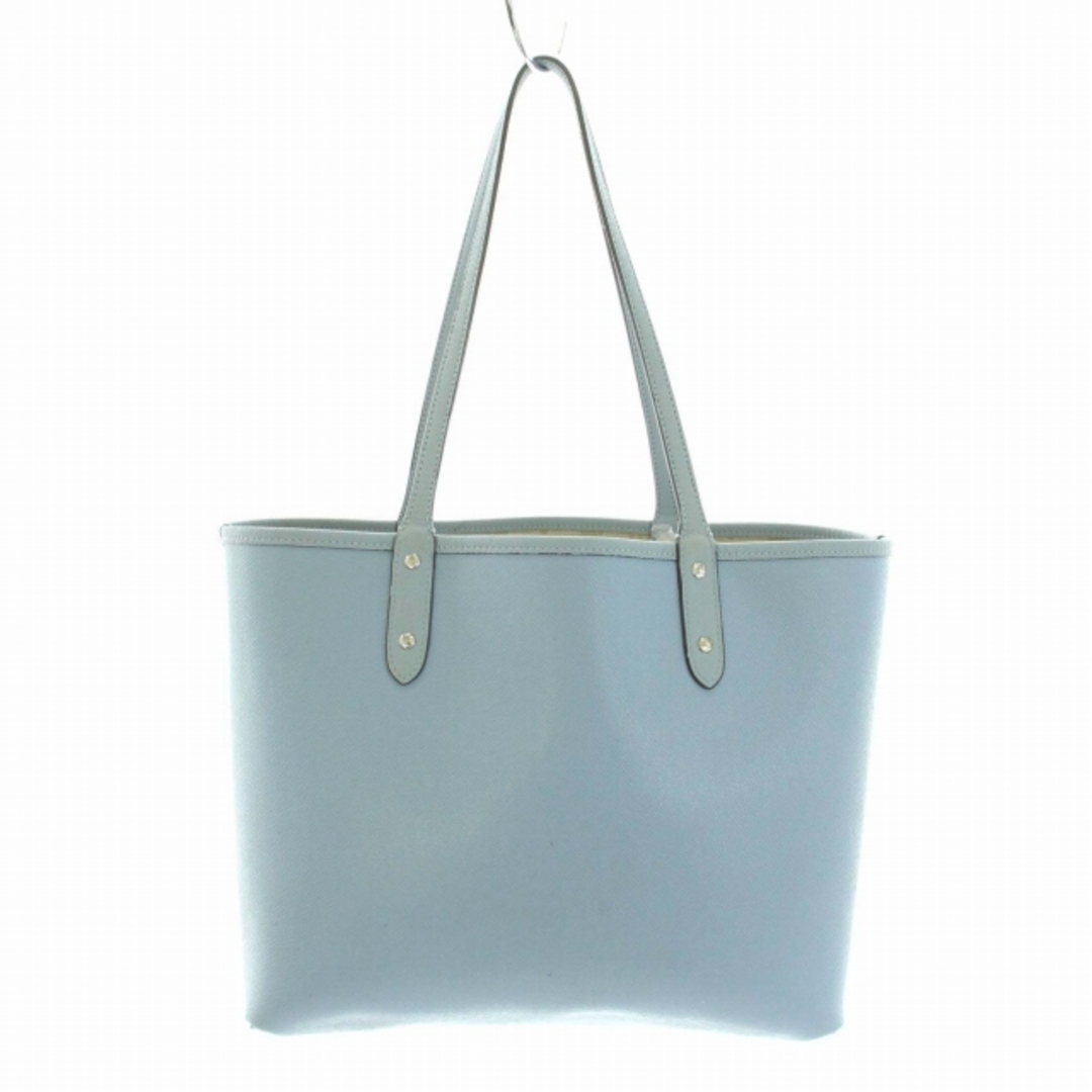 COACH(コーチ)のコーチ リバーシブル トートバッグ シグネチャー PVCレザー 鞄 茶 水色 レディースのバッグ(トートバッグ)の商品写真