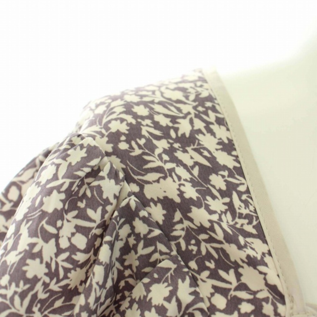 SNIDEL(スナイデル)のスナイデル 22SS バリエプリントコルセットワンピ フレア 五分袖 00 紫 レディースのワンピース(ロングワンピース/マキシワンピース)の商品写真