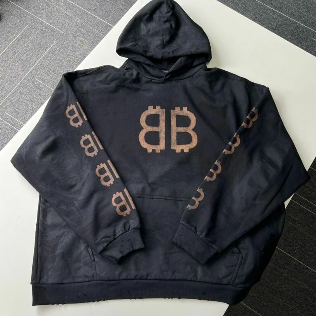 バレンシアガ　CRYPTO HOODIE ミディアムフィット パーカー