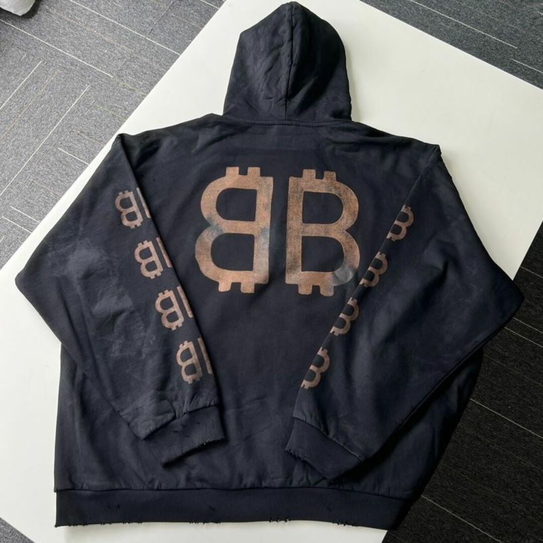 バレンシアガ　CRYPTO HOODIE ミディアムフィット パーカー