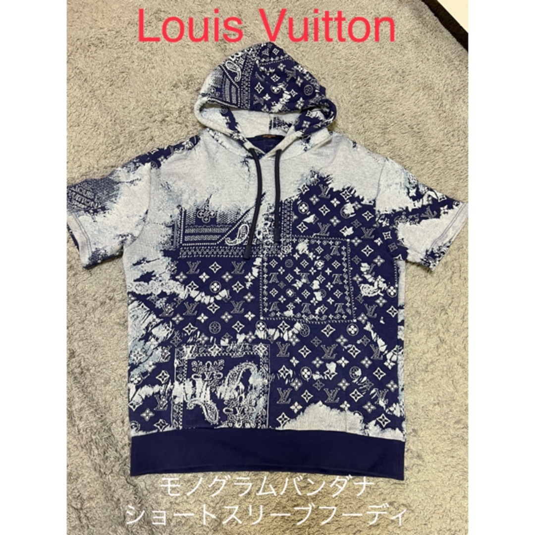 ★LV★モノグラムバンダナショートスリーブフーディ