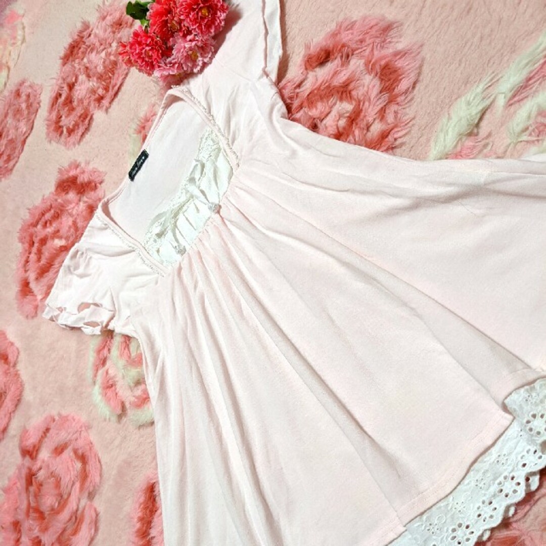 リズリサ♥夢展望♥ピンク♥白♥花柄&レース&フリル♥プリンセス♥チュニワンピ