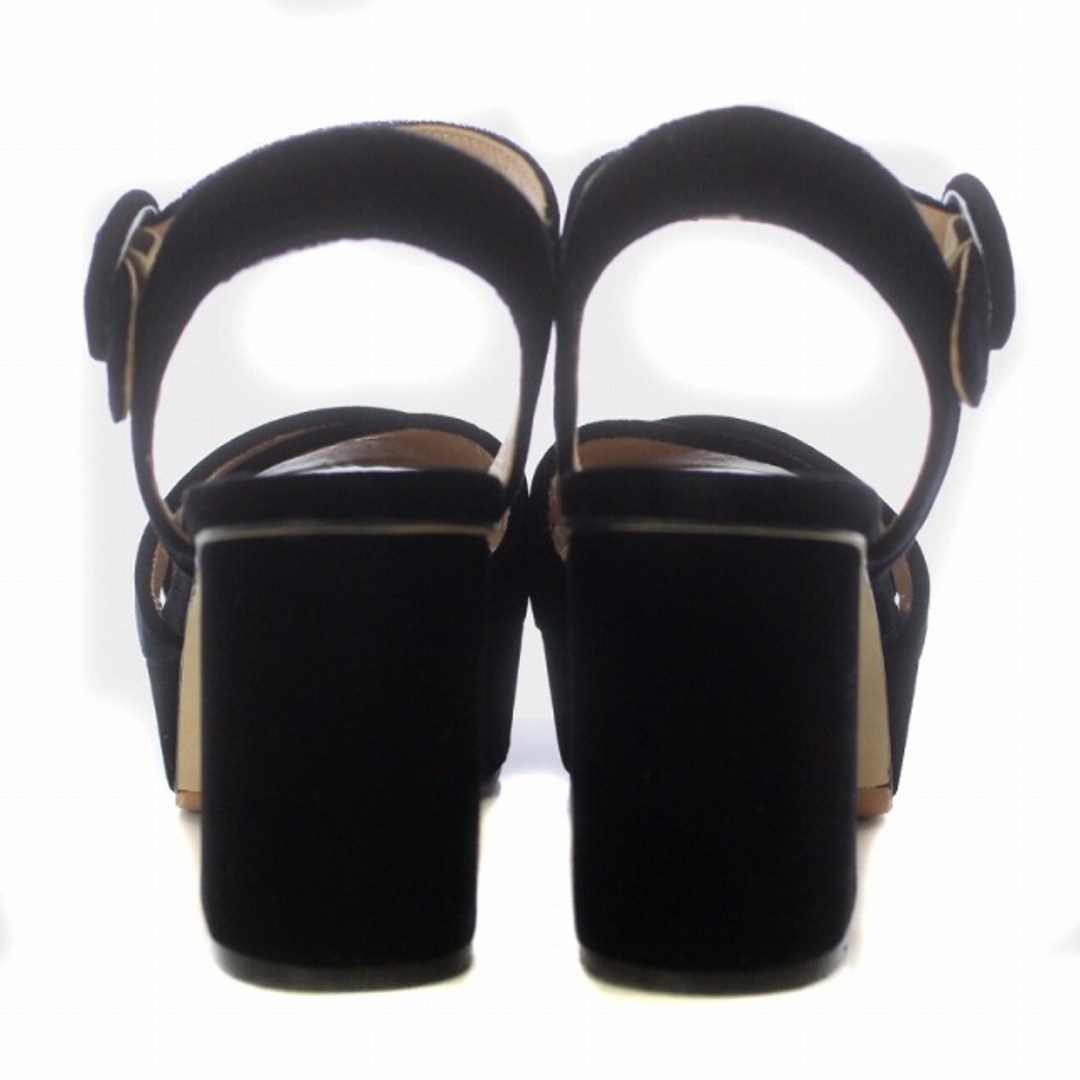 PELLICO(ペリーコ)のペリーコ サニー ベロア サンダル オープントゥ  25.5cm 黒 ブラック レディースの靴/シューズ(サンダル)の商品写真